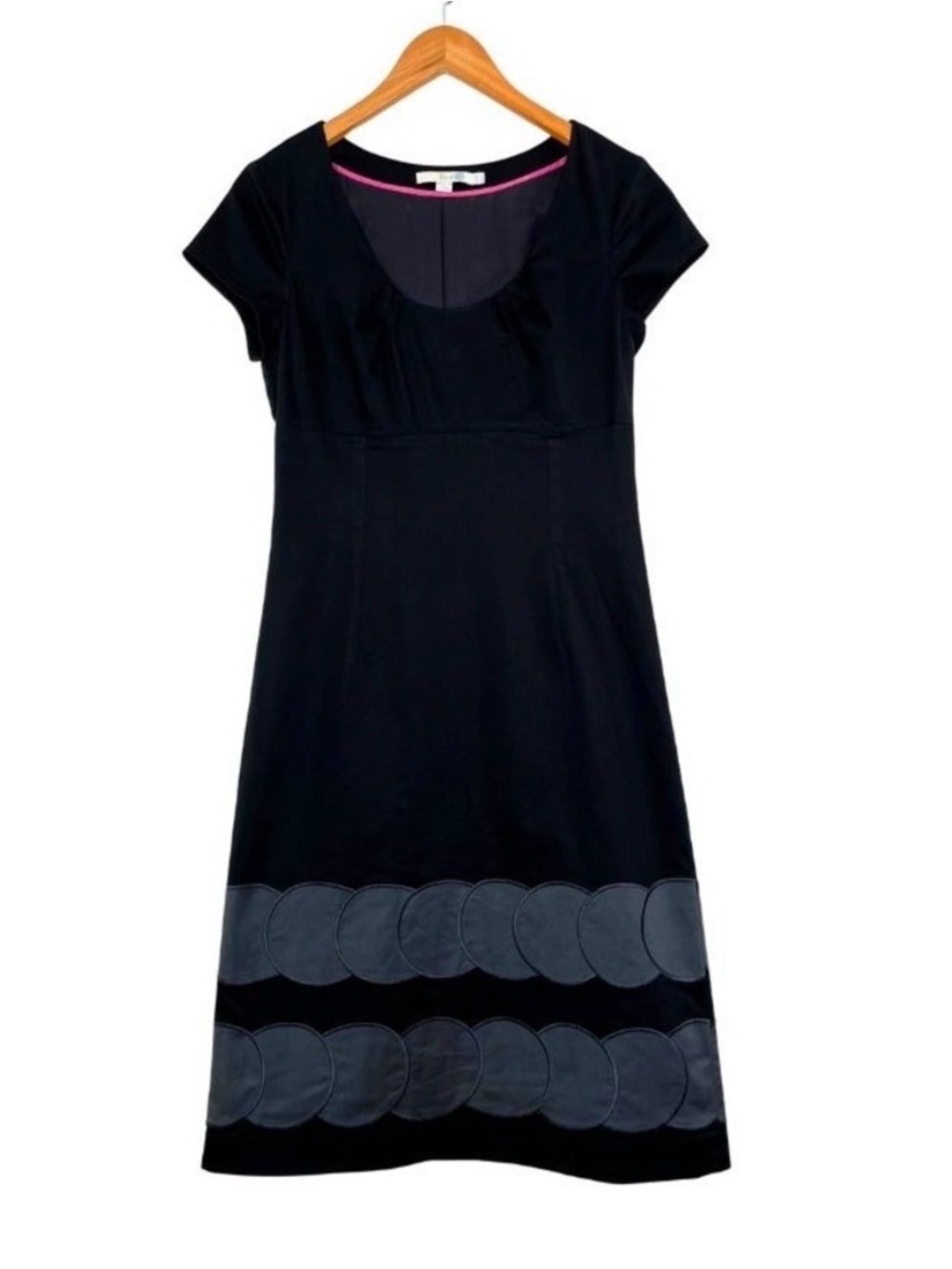 Boden Sheath Dress Cap Sleeve A Line Black Women's Size 6 Regular